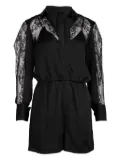 Maje Ines lace-panelled playsuit - Black