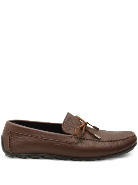 Zegna bow-detail leather loafers