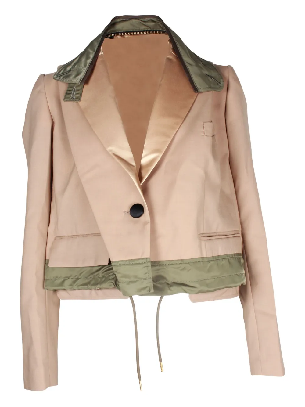 NIKE x SACAI drawstring-hem collar jacket | Neutrals | Image 1