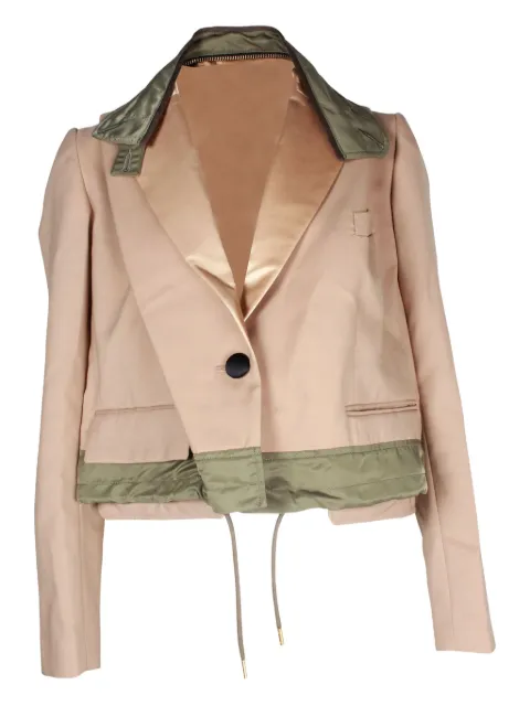 NIKE x SACAI drawstring-hem collar jacket