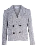 BOSS double-breasted wool blazer - Black