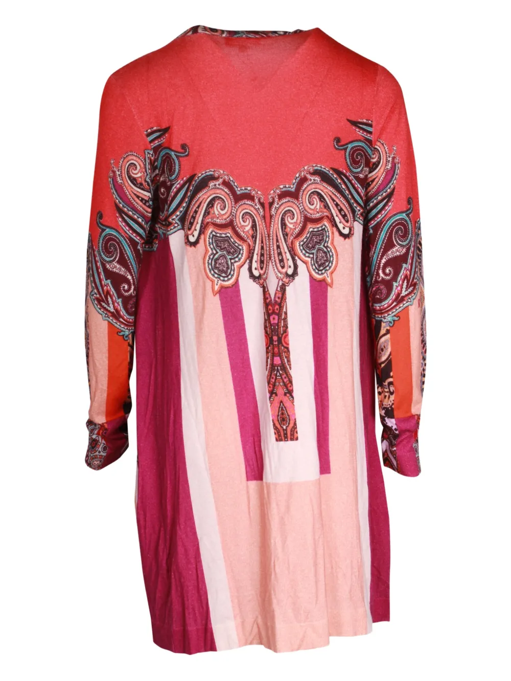 Pre-owned Etro Vintage Paisley-print Striped Jacket In Red