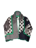 Hermès Pre-Owned polka-dot equestrian shawl - Grey