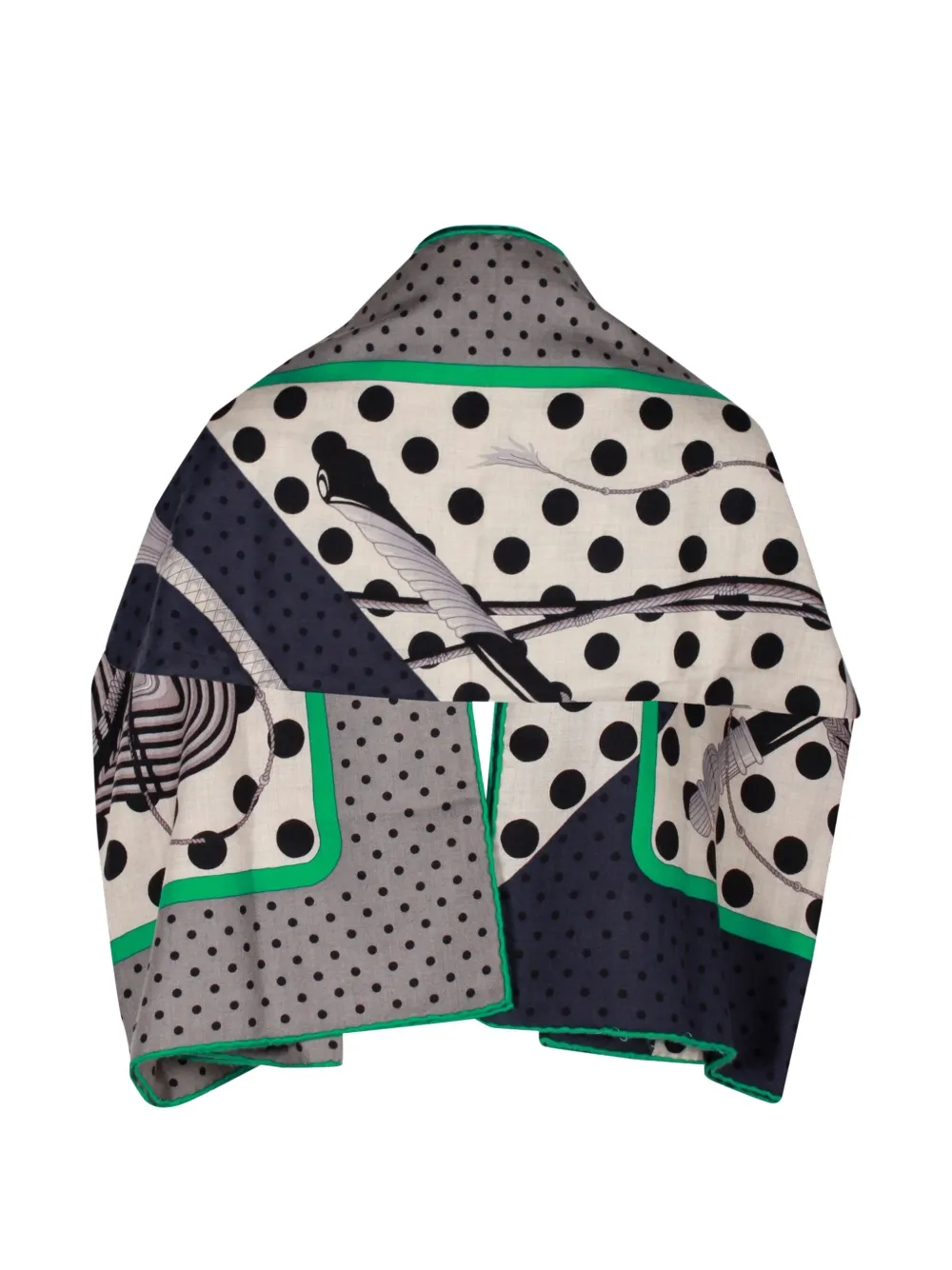 Hermès Pre-Owned polka-dot equestrian shawl | Image 2