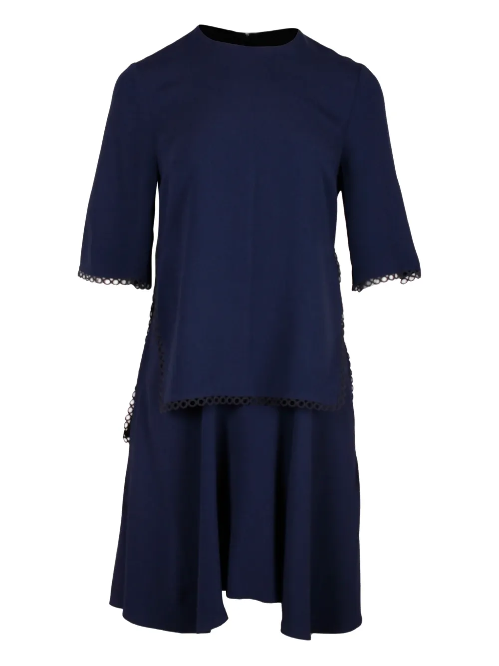 Stella McCartney Pre-Owned layered scalloped mini dress | Blue | Image 1