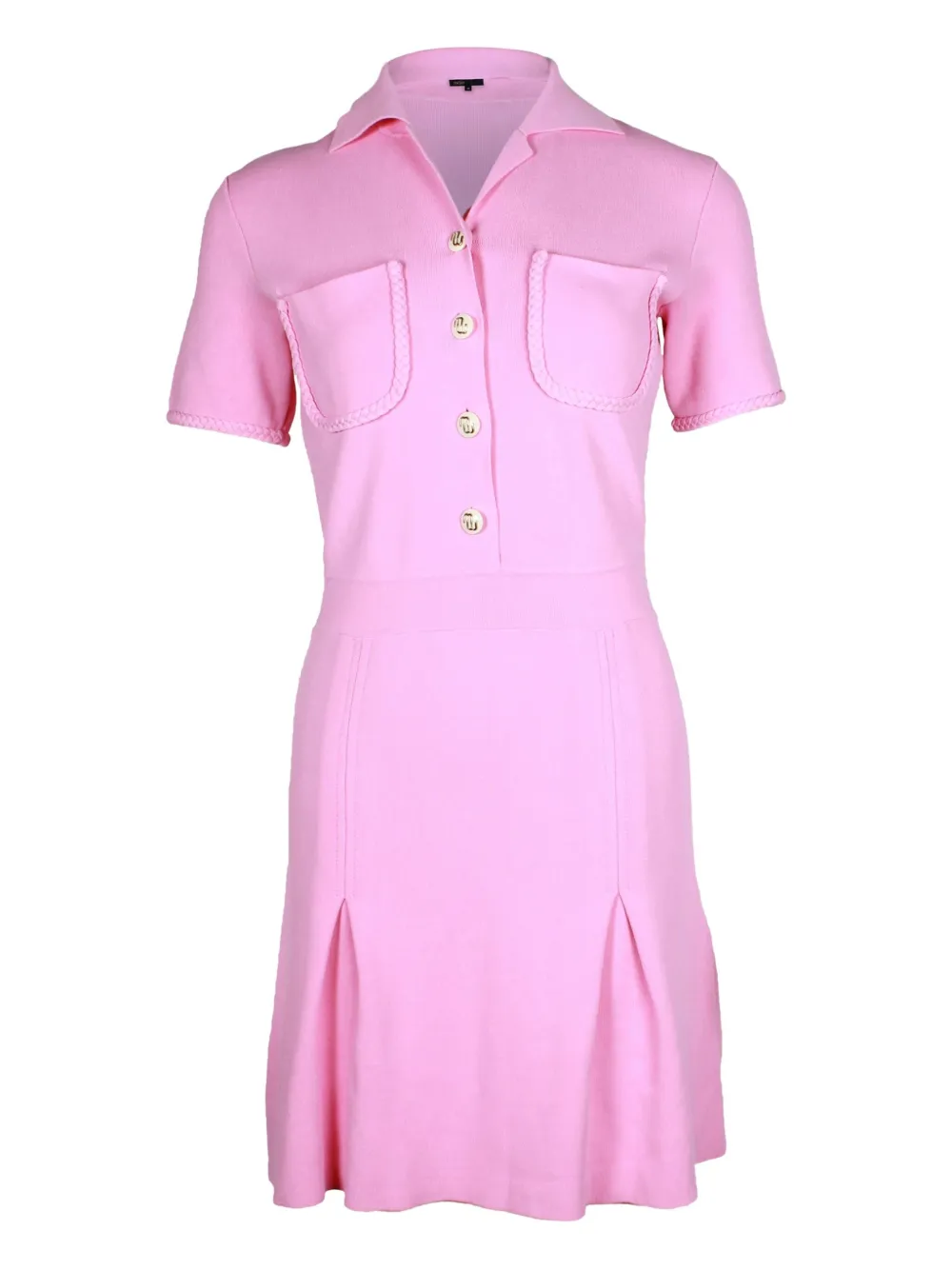 Pre-owned Maje Short Sleeve Mini Dress In Pink