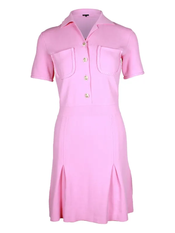 maje pink shirt dress Maje Cotton-Blend Striped Shirt Dress in Pink