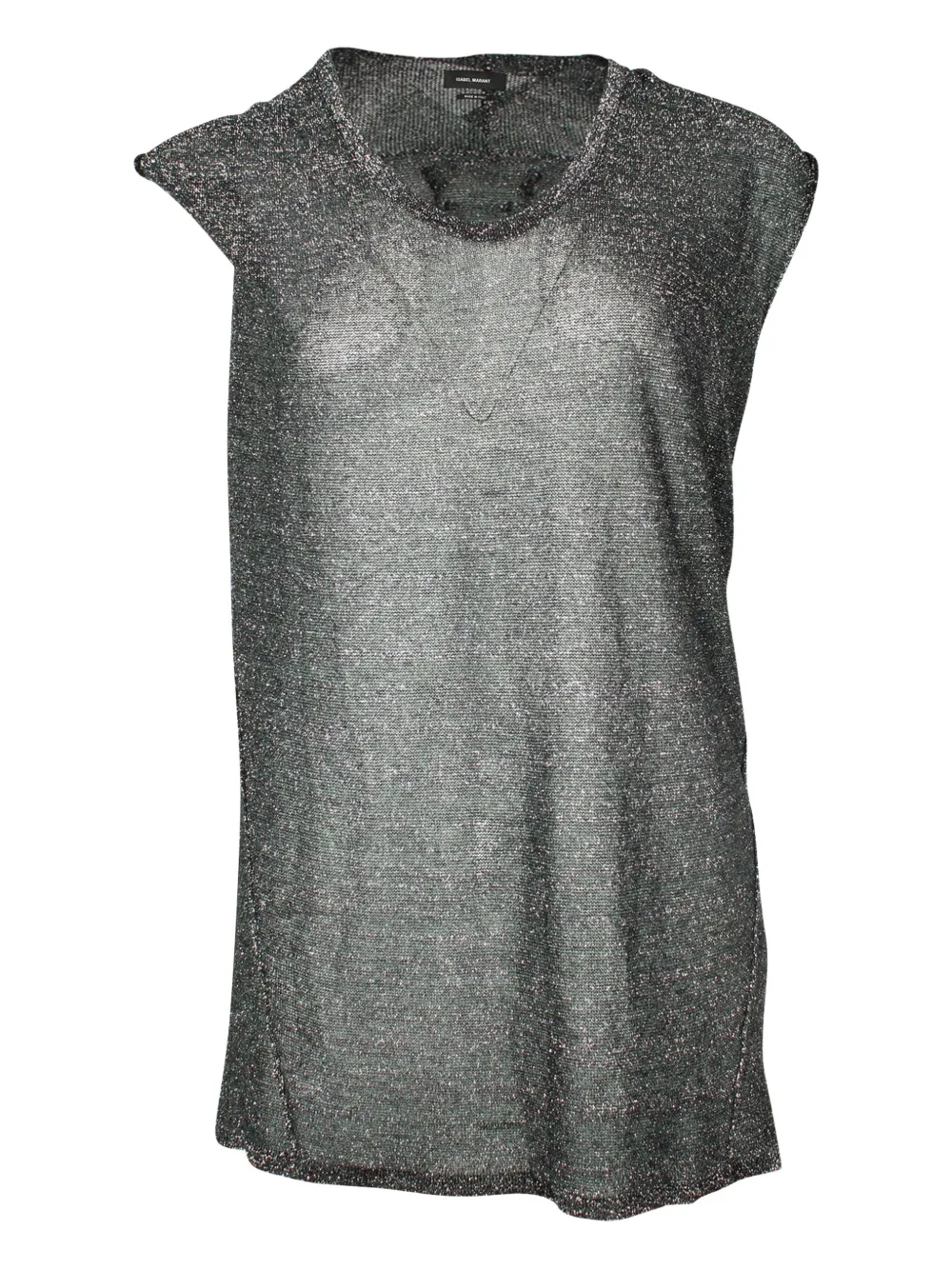 Pre-owned Isabel Marant Vintage Asymmetrical-sleeve Scoop-neck T-shirt In Black