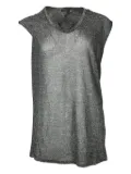 Isabel Marant Vintage asymmetrical-sleeve scoop-neck T-shirt - Black