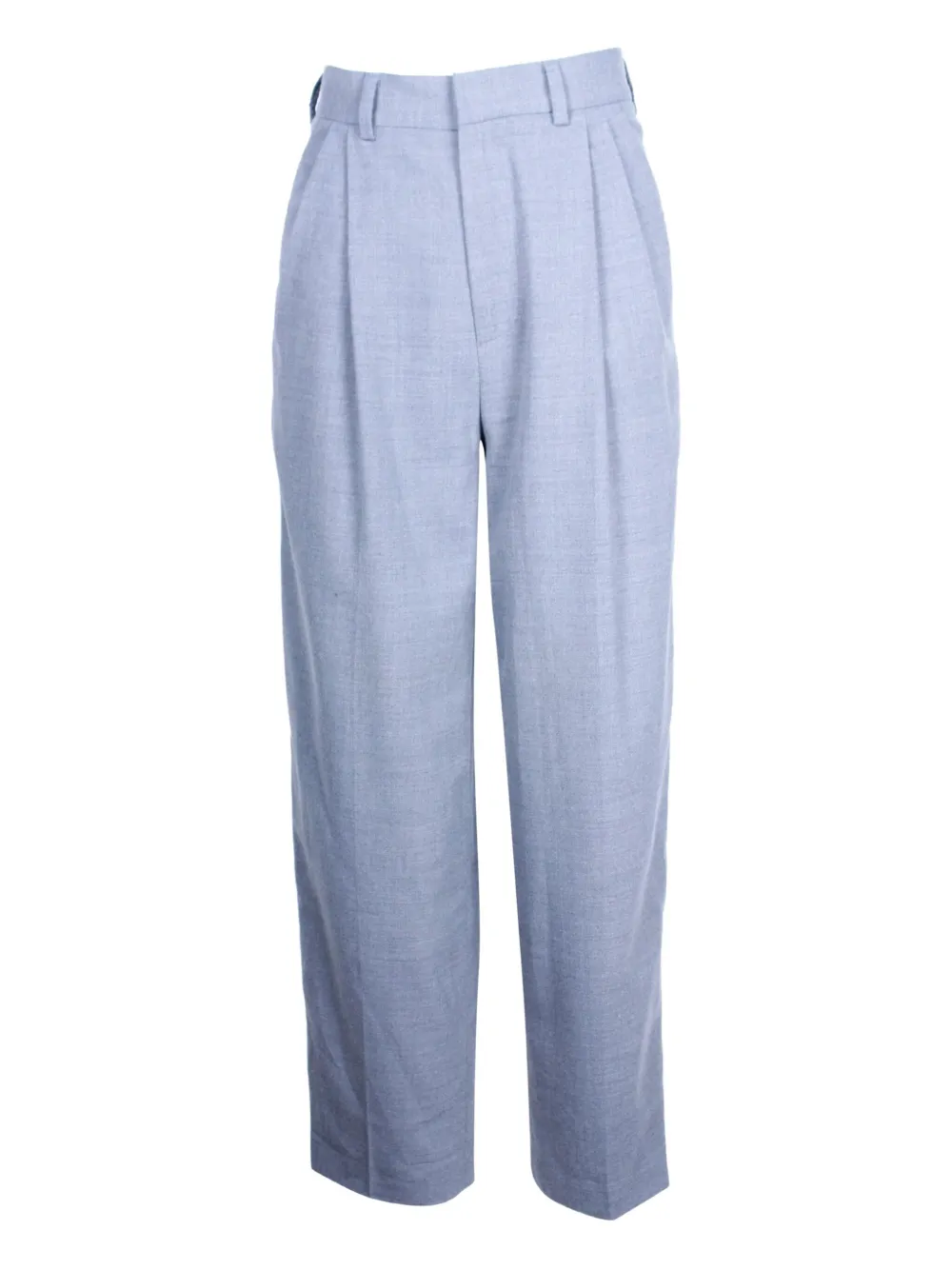 Pre-owned Alexander Mcqueen Pleated Tapered Trousers In Gray
