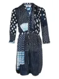 DVF Diane von Furstenberg polka-dot patchwork mini dress - Blue