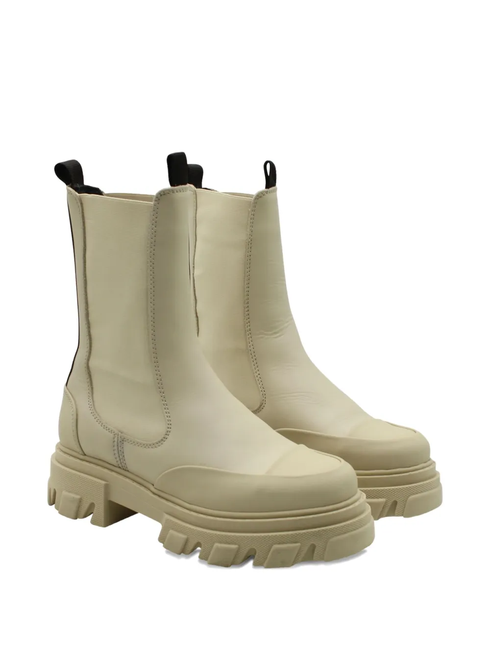 GANNI chunky Chelsea boots - Beige