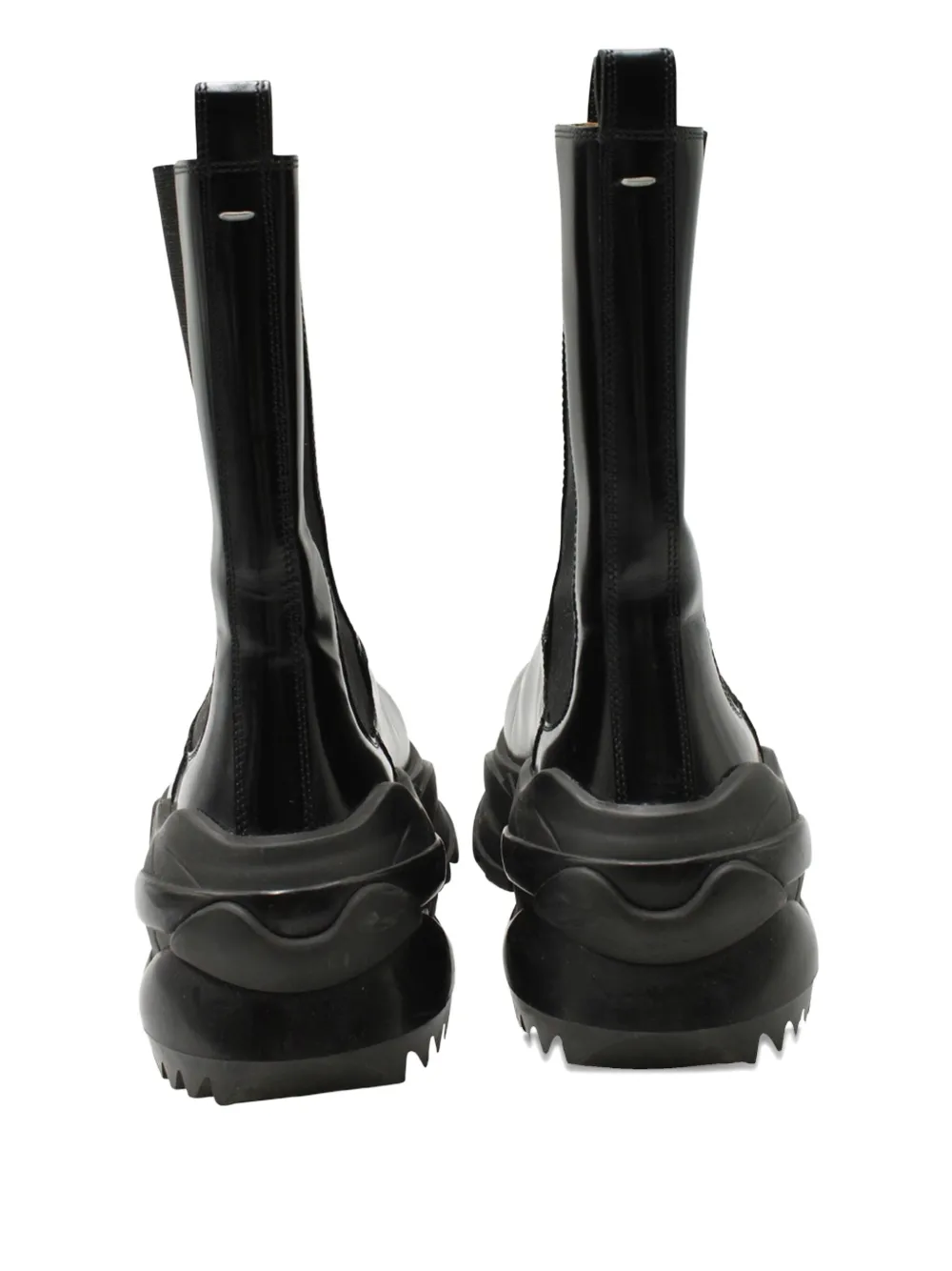 Maison Martin Margiela Pre-Owned ridged-sole leather boots - Zwart