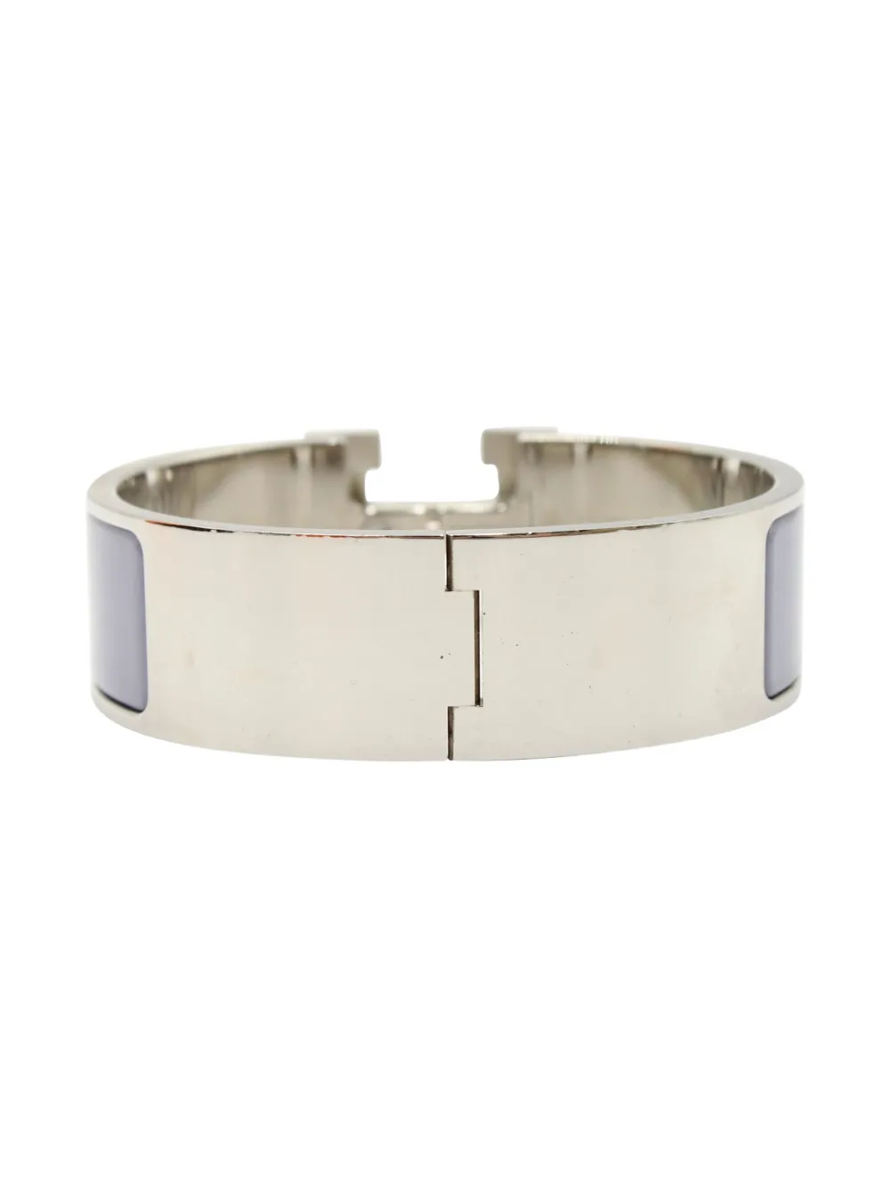 Pre-owned Hermes Clic Clac H Bracelet In Silver