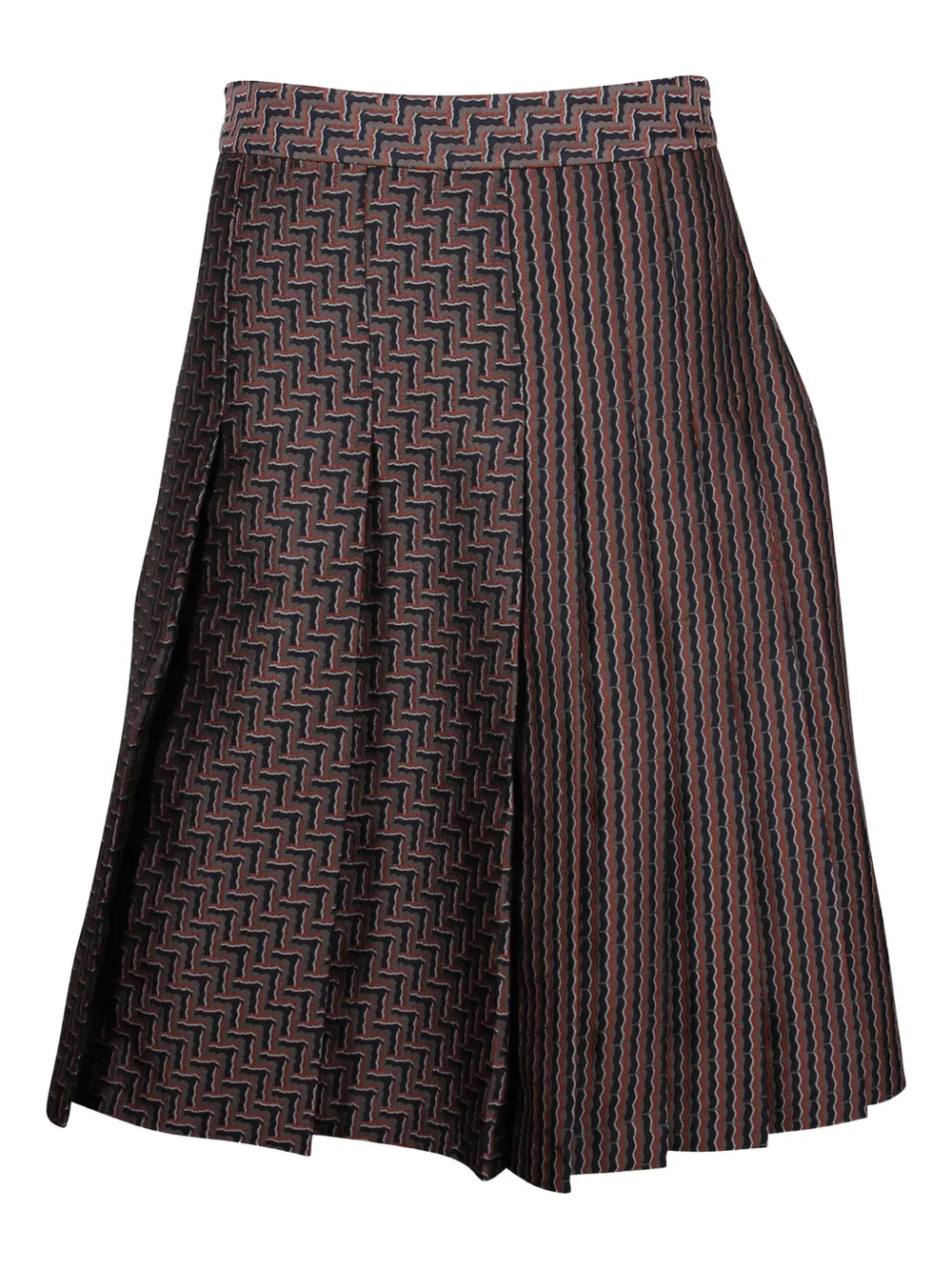 Diane Von Furstenberg Vintage Asymmetrische plooirok - Bruin