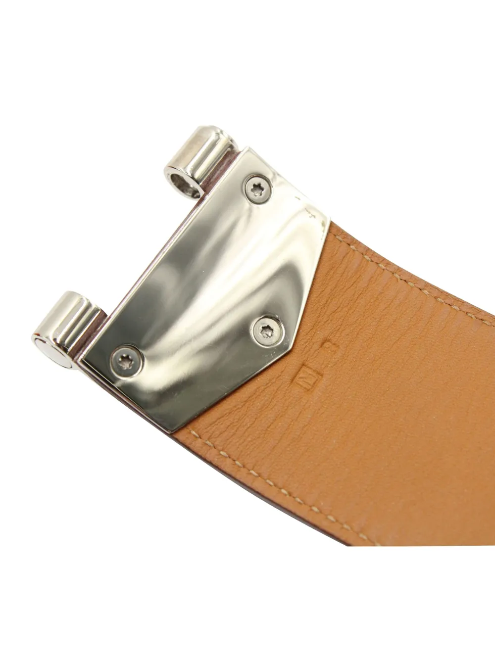 Pre-owned Hermes Bérénice Cuir Bracelet In Red