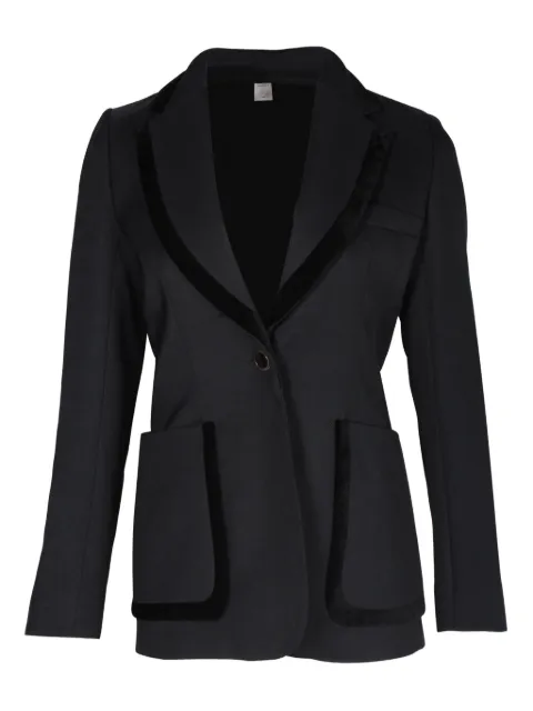 SANDRO Elna velvet-trimmed single-breasted blazer