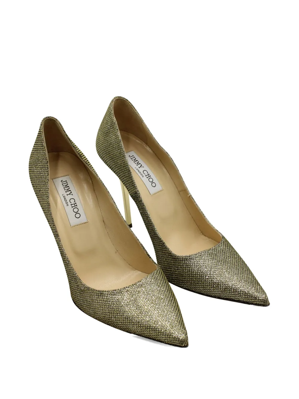 Pre-owned Jimmy Choo Abel Heeled Pumps In Gold