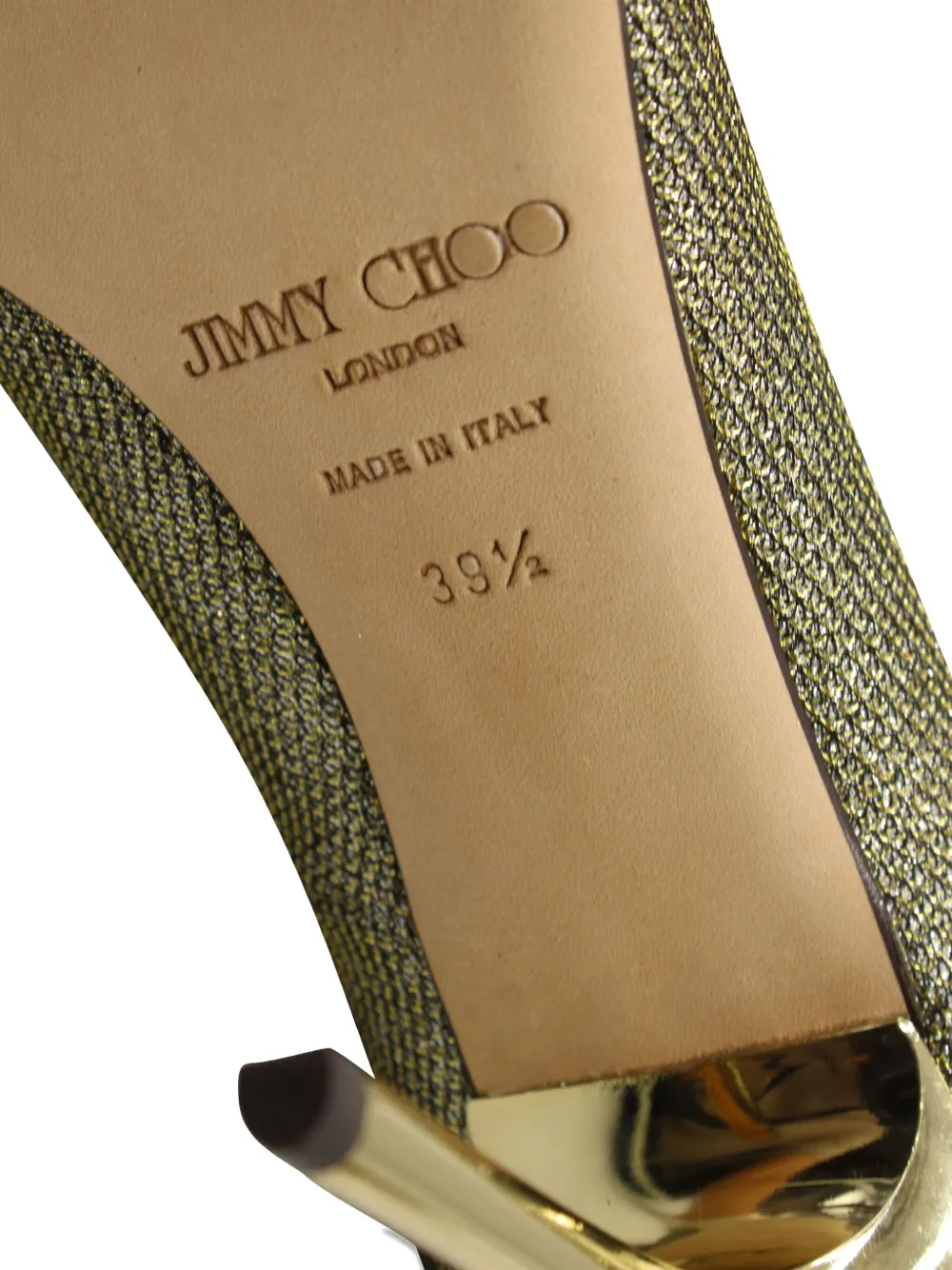 Pre-owned Jimmy Choo Abel Heeled Pumps In Gold