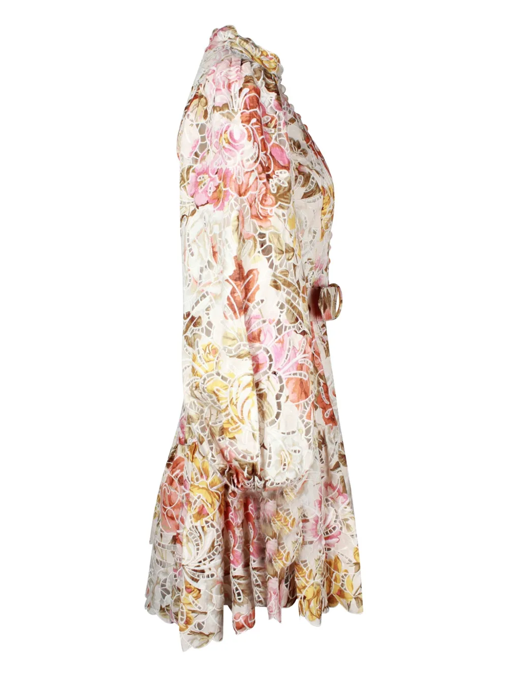 ZIMMERMANN floral-print belted mini dress - Wit