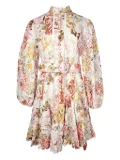 ZIMMERMANN floral-print belted mini dress - White