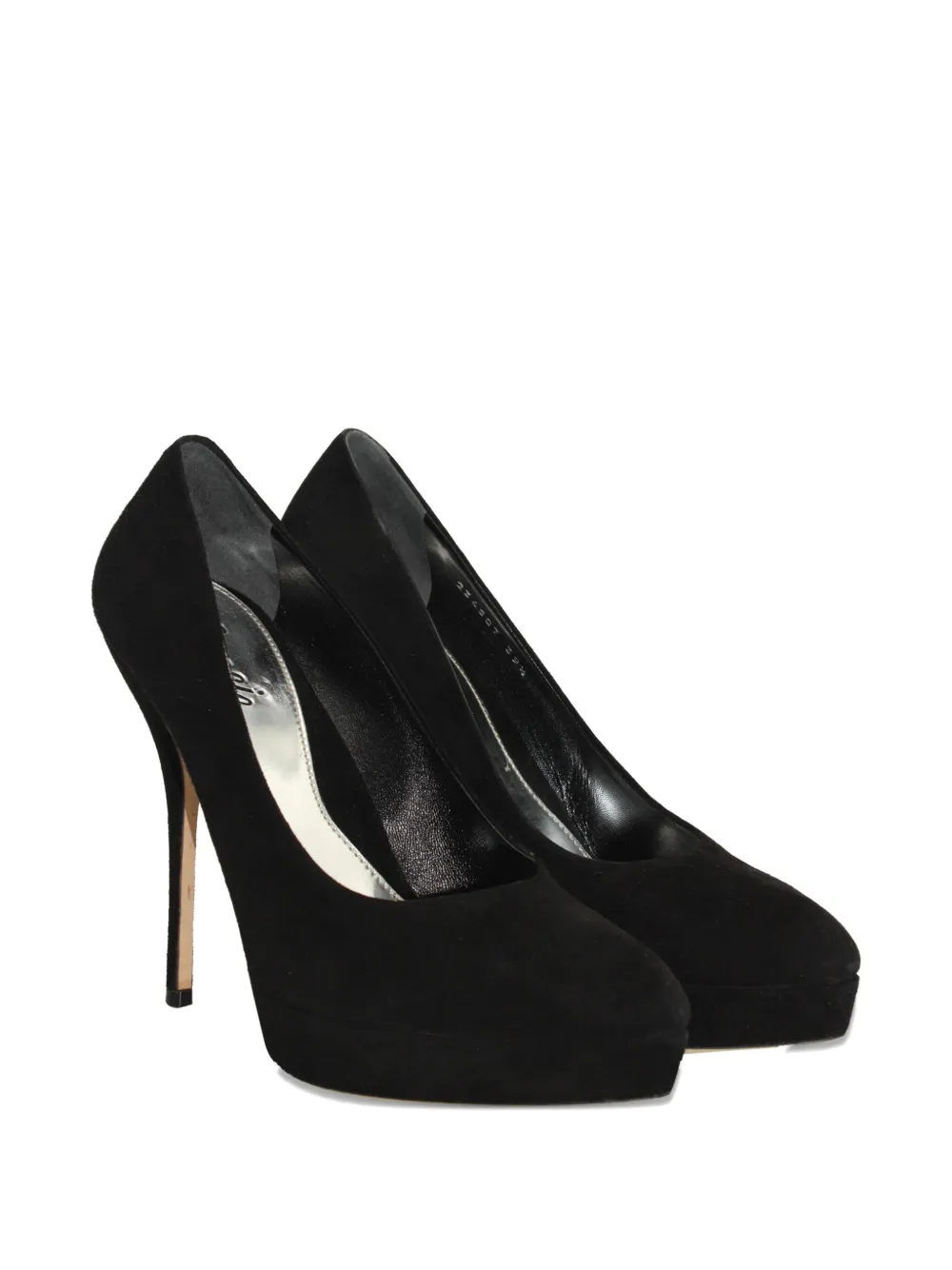 Gucci Pre-Owned 115 mm suede platform pumps - Zwart