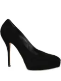 Gucci Pre-Owned 115 mm suede platform pumps - Black