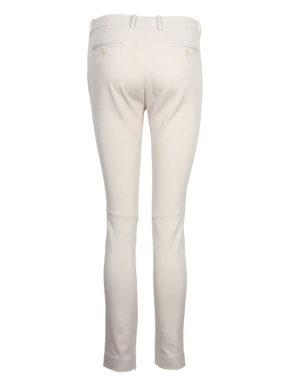 Pre-owned Loro Piana Skinny-cut Trousers In White