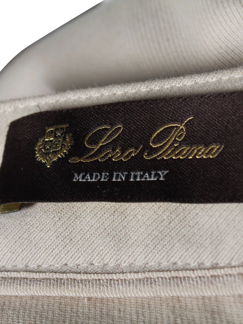 Pre-owned Loro Piana Skinny-cut Trousers In White