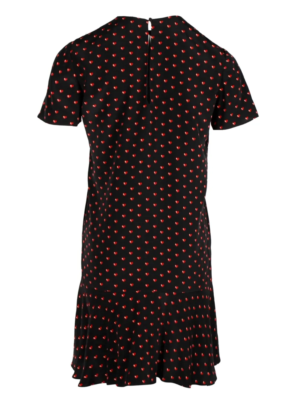 Saint Laurent Pre-Owned Mini-jurk met hartenprint - Zwart