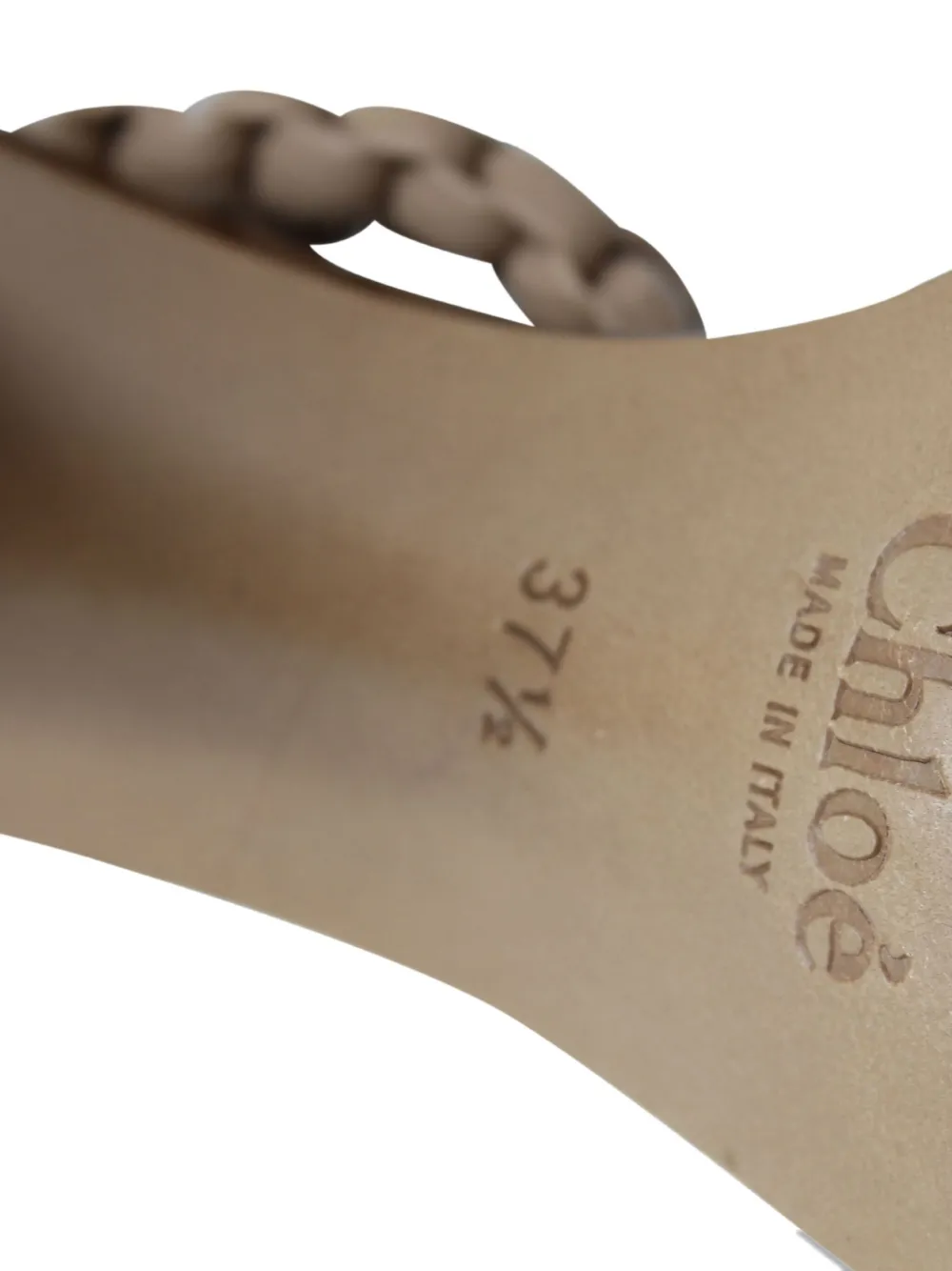 Pre-owned Chloé Vintage Macramé-strap Sandals In Neutral