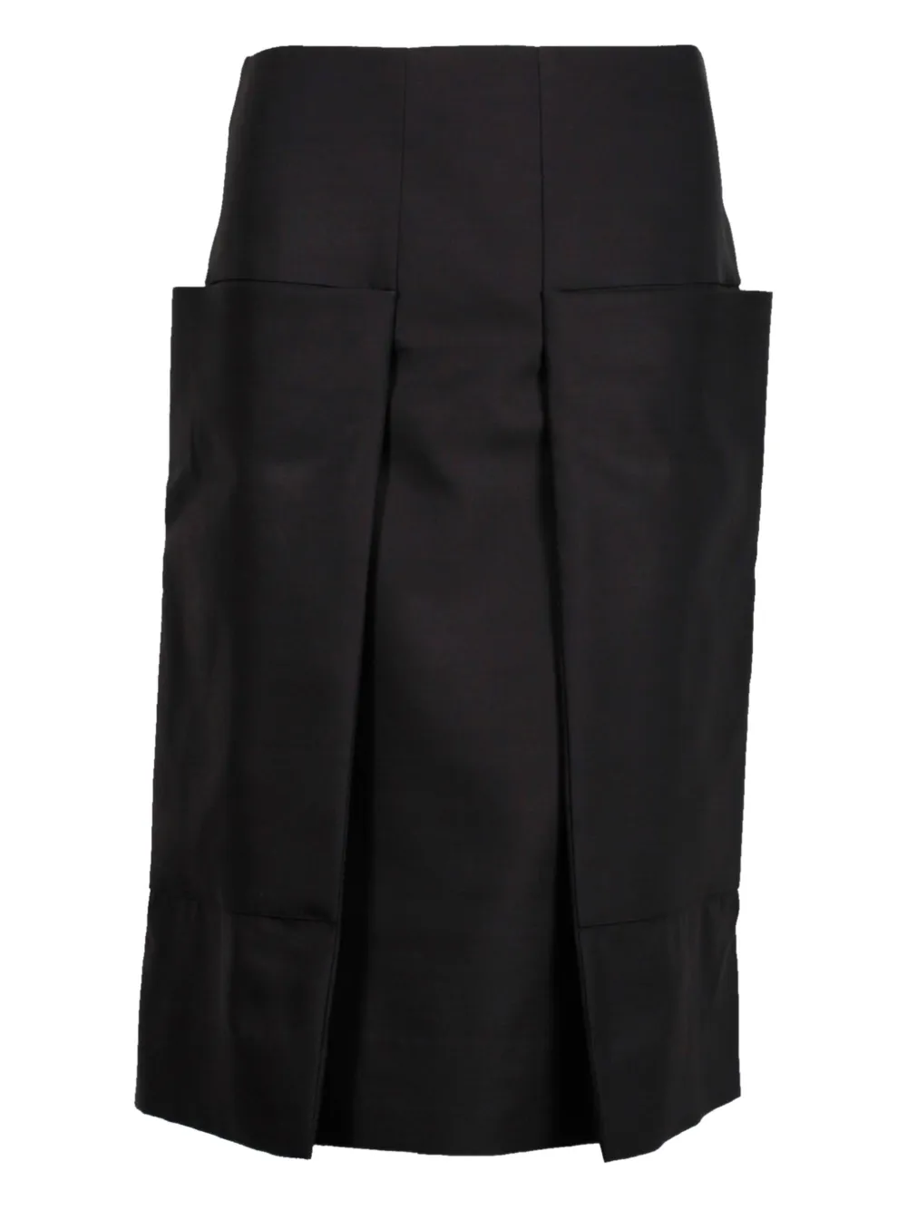 Celine Pre-Owned pleat-detail wool skirt | Black | Image 1