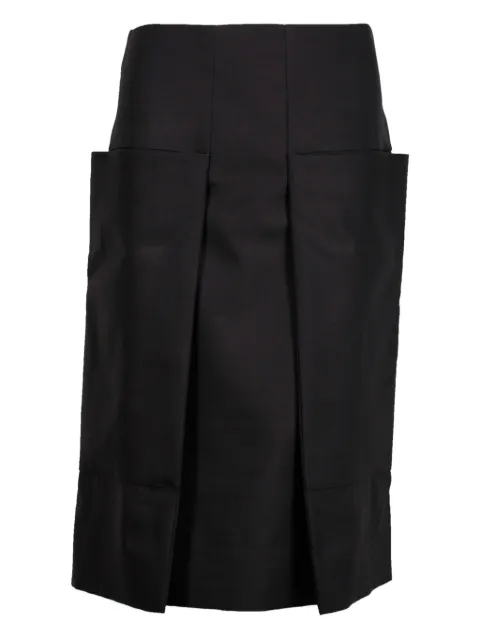 Celine Pre-Owned pleat-detail wool skirt