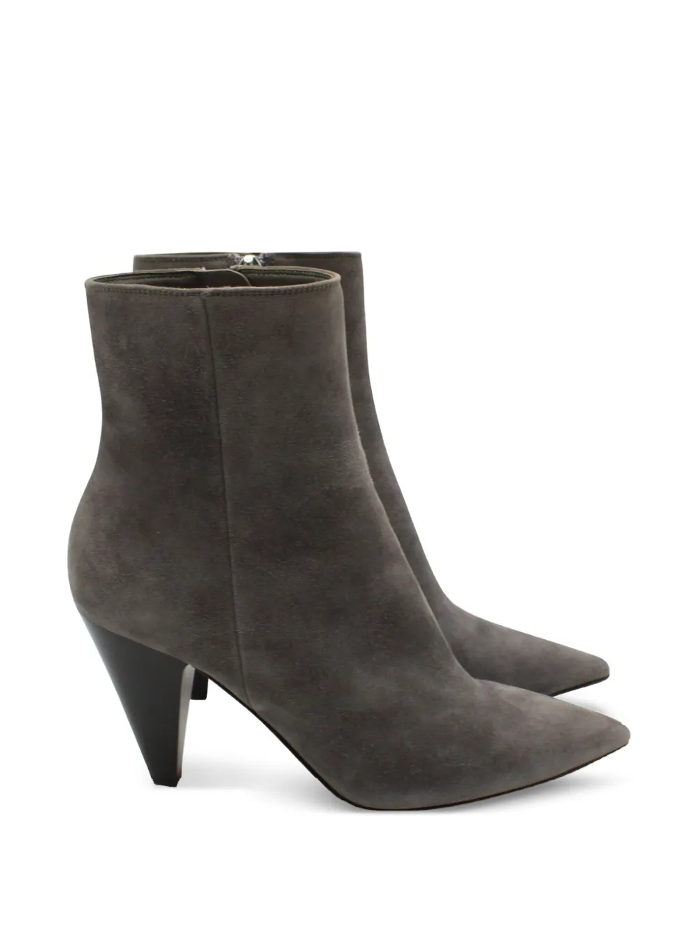 pointed-toe suede ankle boots