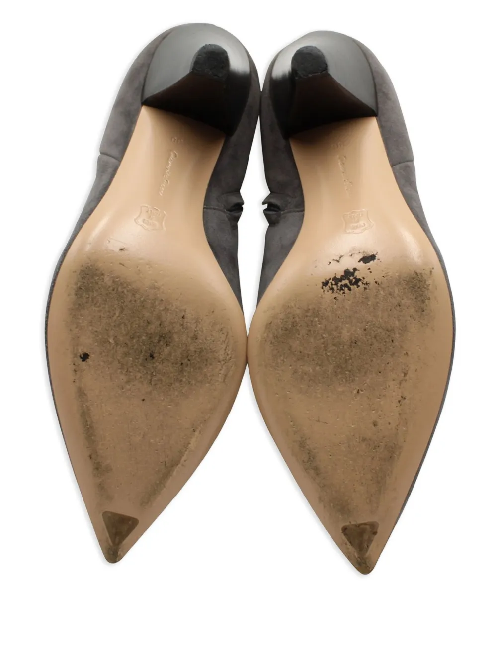 pointed-toe suede ankle boots