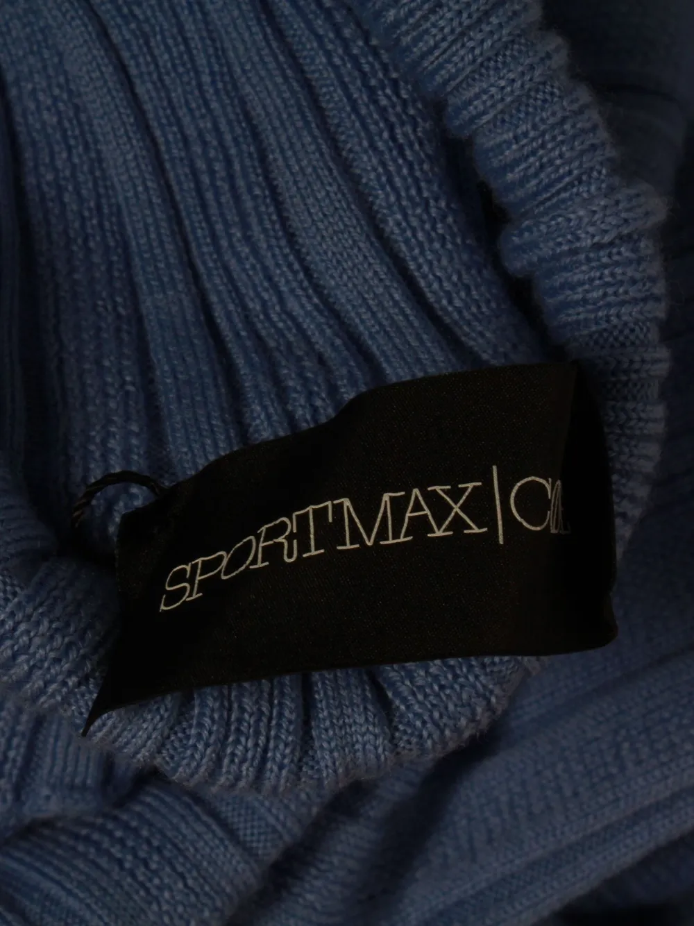 Pre-owned Max Mara Wool Turtleneck Sweater In Blue