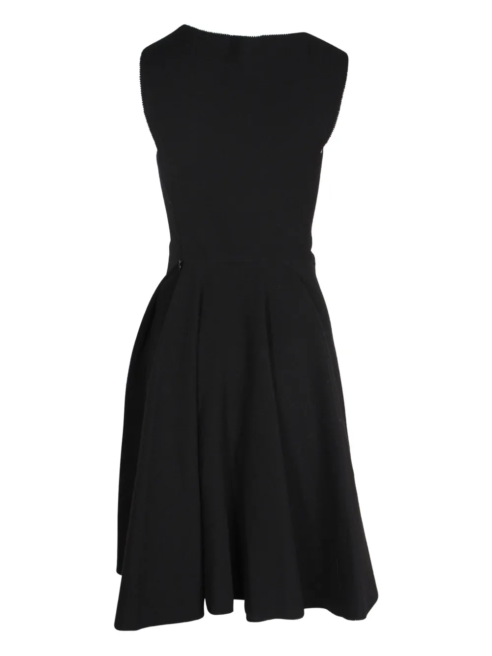 Pre-owned Bottega Veneta A-line Sleeveless Midi Dress In Black