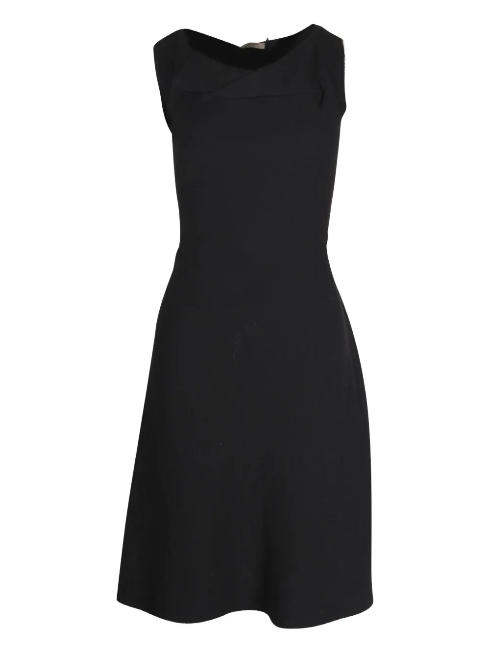 Pre-owned Bottega Veneta A-line Sleeveless Midi Dress In Black