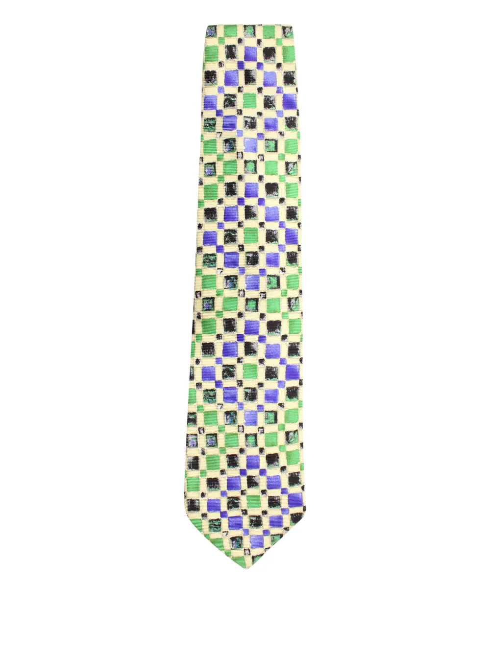 BOSS geometric-print silk tie | Neutrals | Image 1
