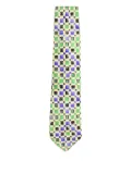 BOSS geometric-print silk tie - Neutrals