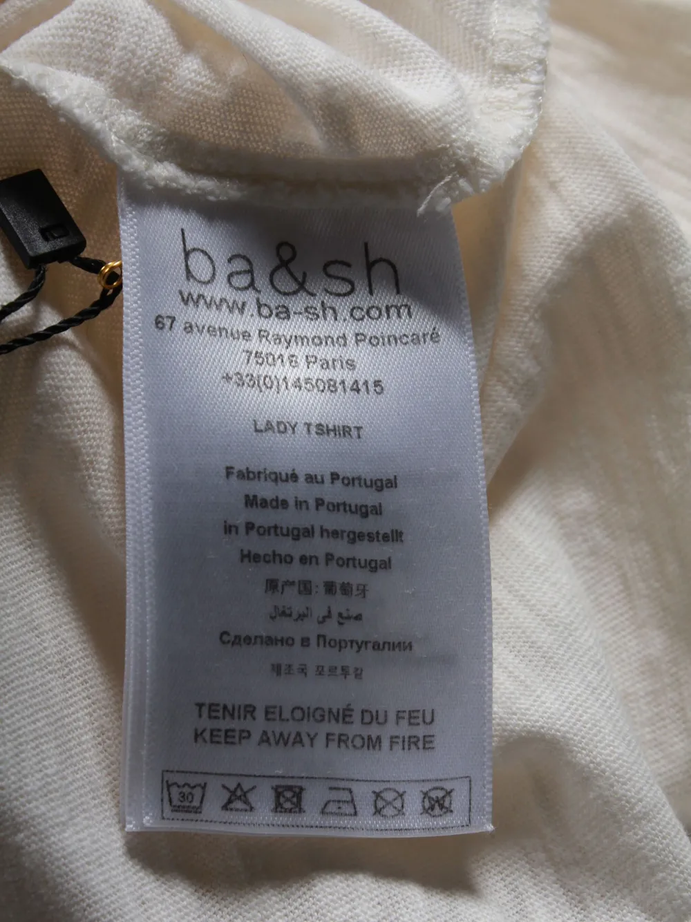 Pre-owned Ba&sh Layered-sleeve V-neck T-shirt In White