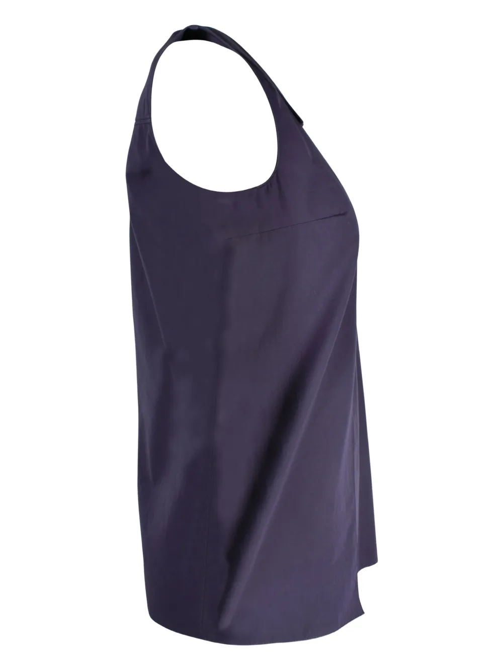 Pre-owned Hermes Overlapping-panel Sleeveless Top In Purple
