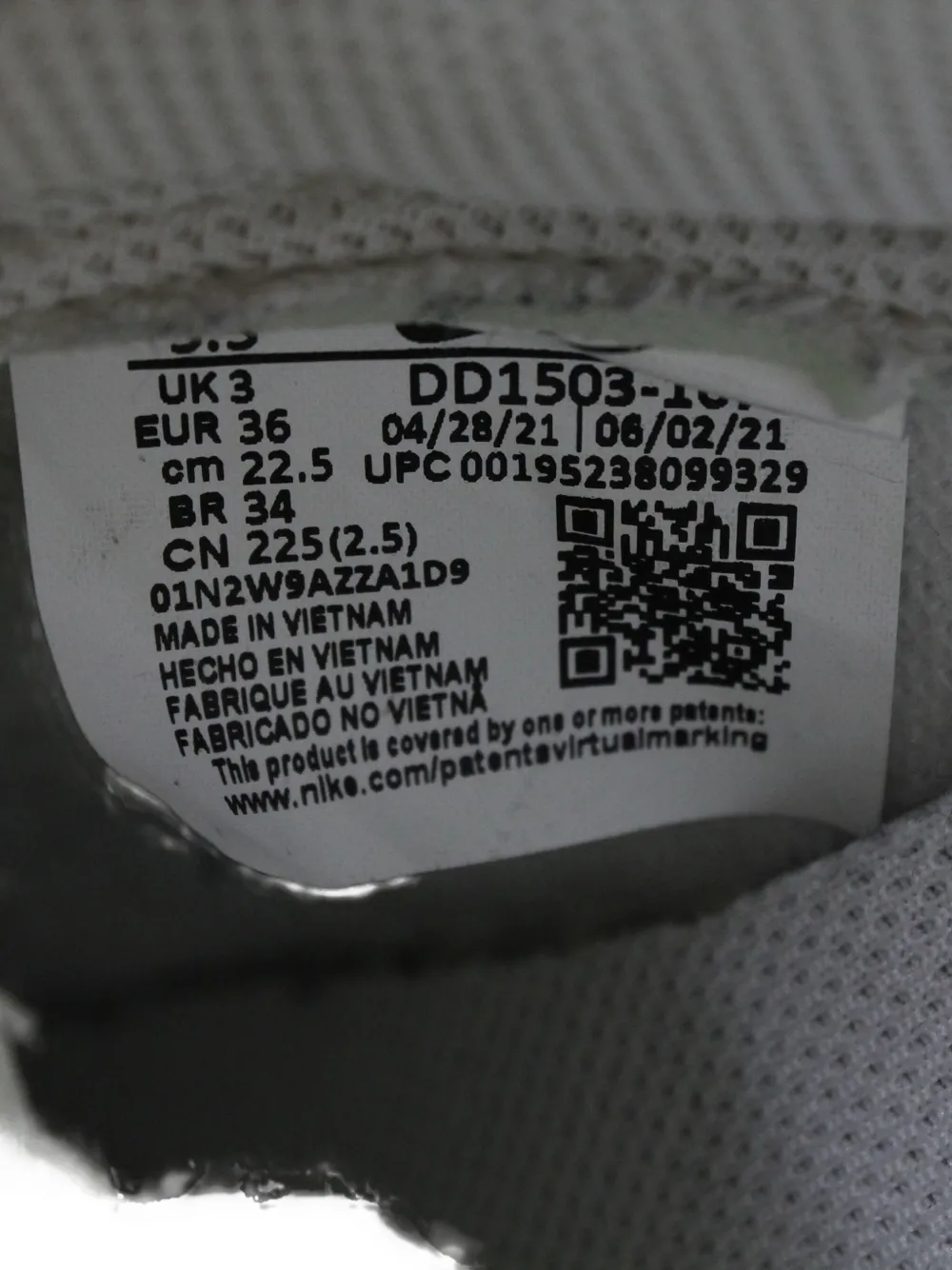 Pre-owned Nike Vintage Dunk Low Sneakers In White