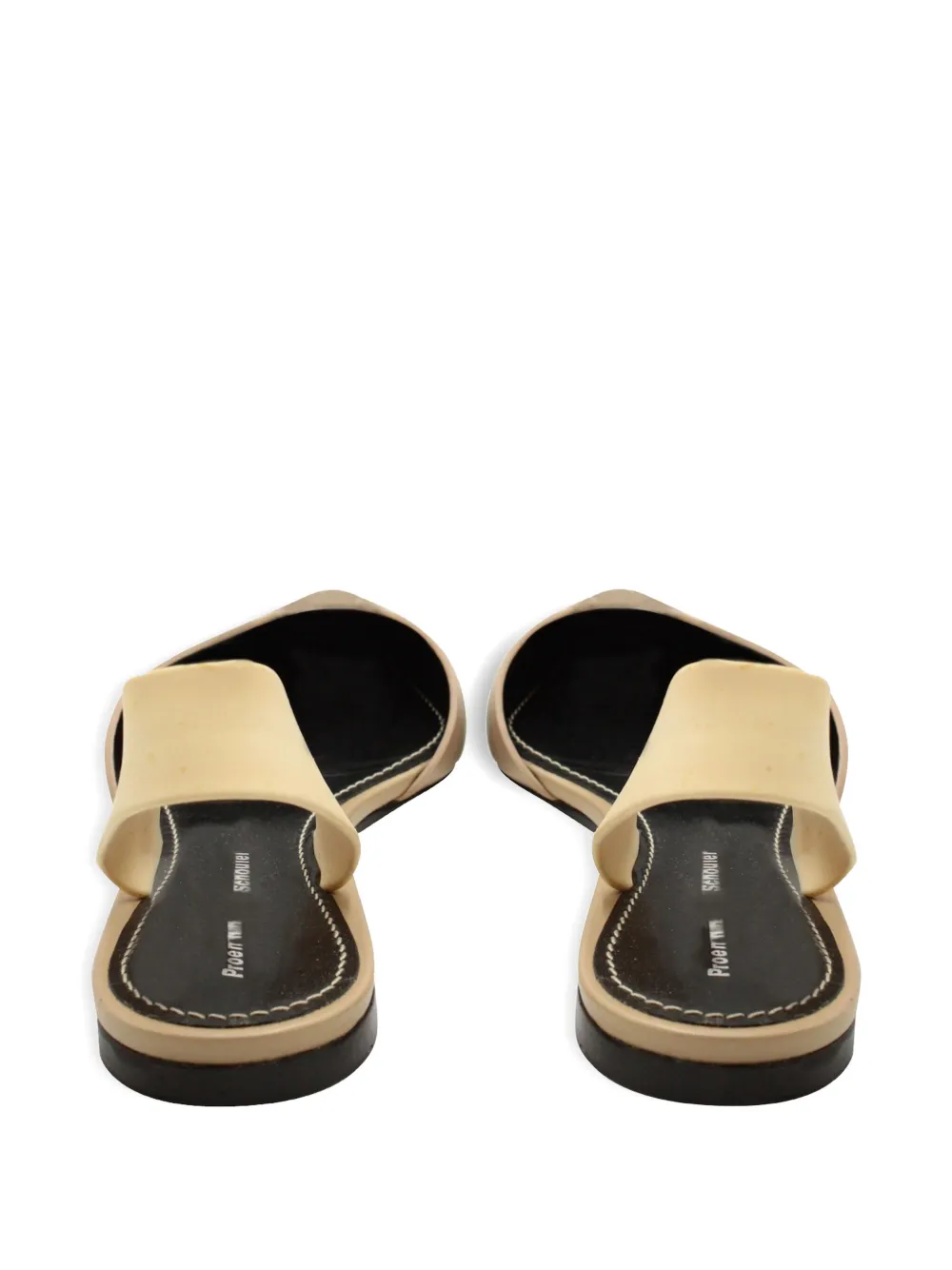 Pre-owned Proenza Schouler Pointed-toe Slingback Flats In Neutral