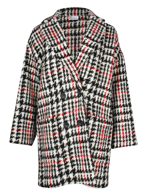 Red Valentino Vintage houndstooth wool coat