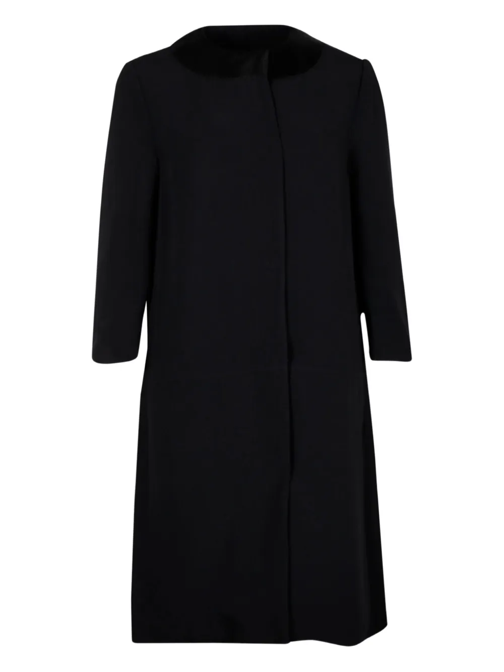 Prada Pre-Owned silk-collar coat | Blue | Image 1