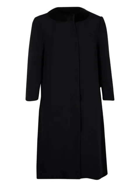 Prada Pre-Owned silk-collar coat