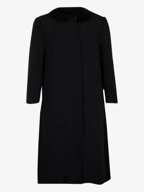 Prada Pre-Owned silk-collar coat