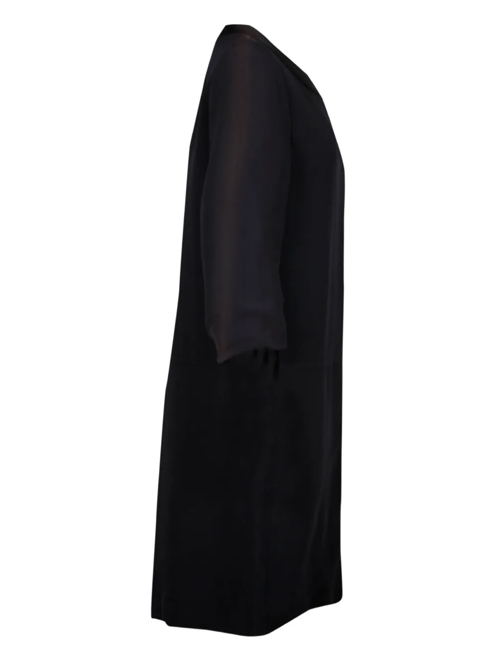 Prada Pre-Owned silk-collar coat - Blauw