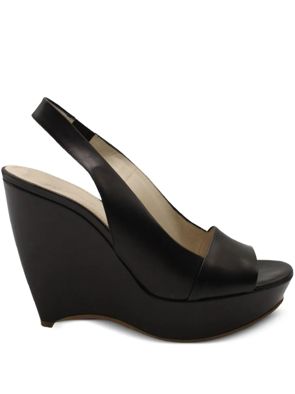 Jil Sander Pre-Owned slingback wedge sandals | Black | Image 1